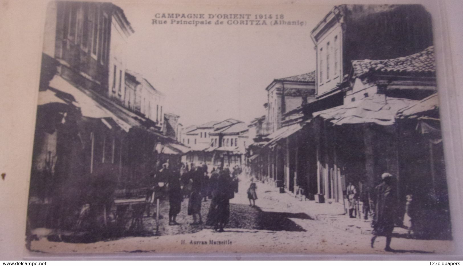 ALBANIE CORITZA RUE PRINCIPALE / CAMPAGNE D'ORIENT 1914 1918 - Albanien