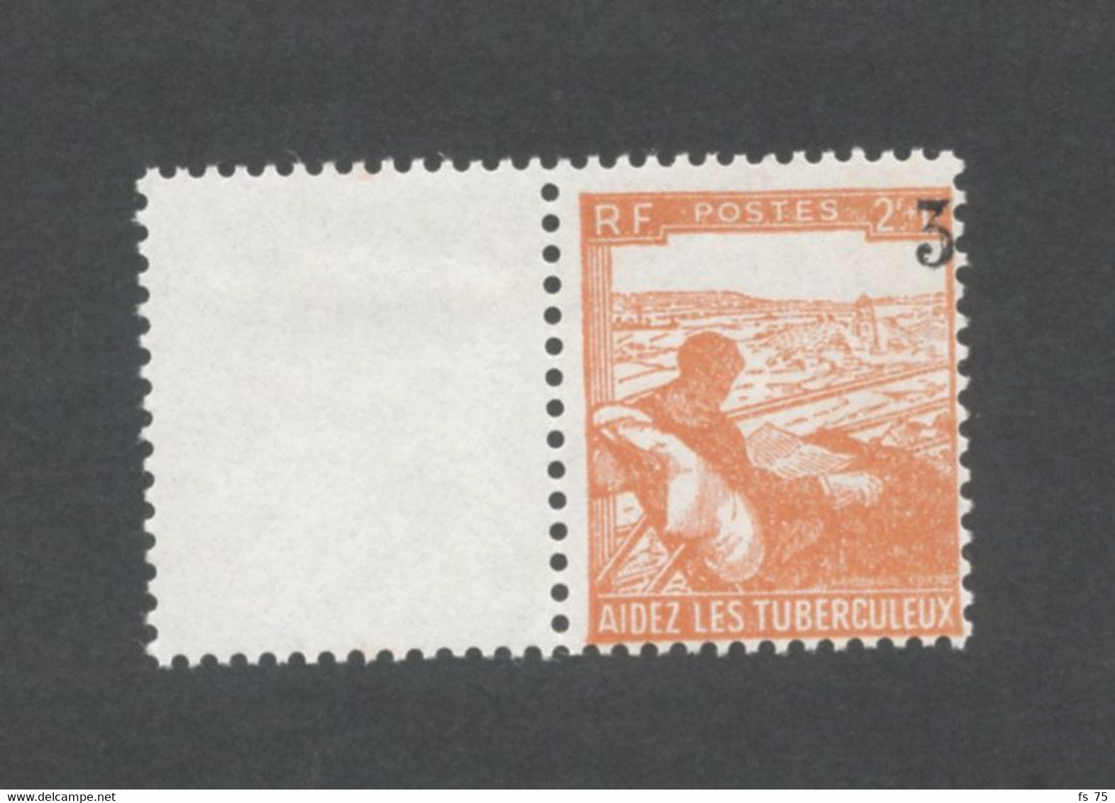 FRANCE - N°750  2F AIDEZ LES TUBERCULEUX - SURCHARGE DEPLACEE 3 SANS F - NEUF SANS CHARNIERE - Unused Stamps