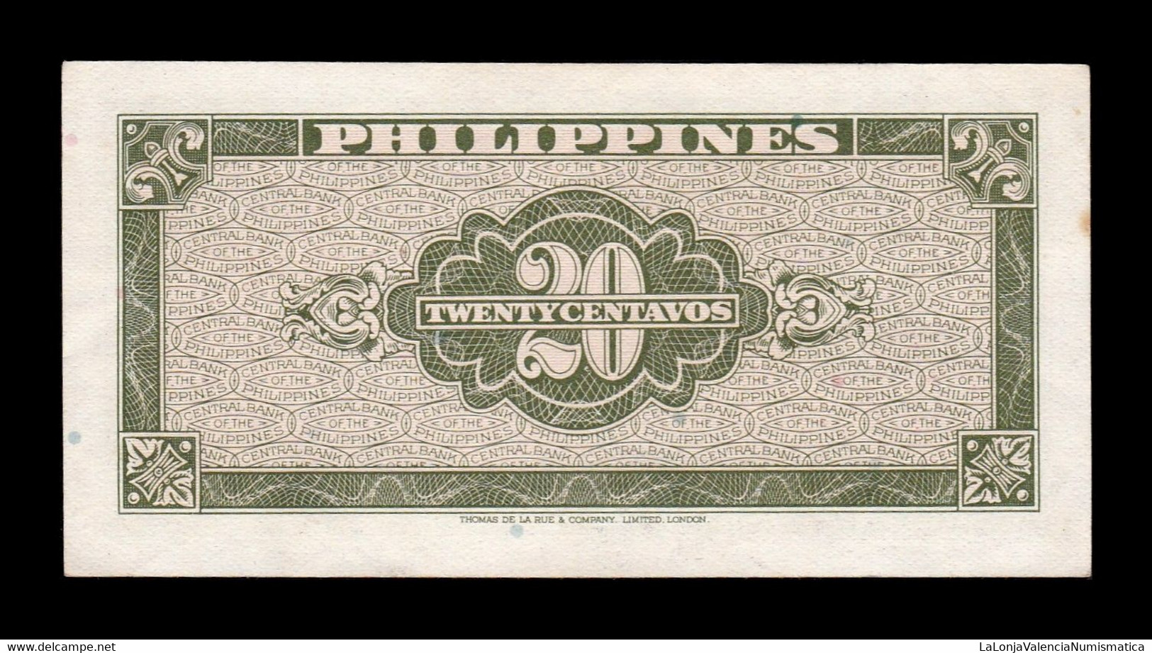 Filipinas Philippines 20 Centavos ND (1949) Pick 130a MBC+/EBC VF+/XF - Philippines