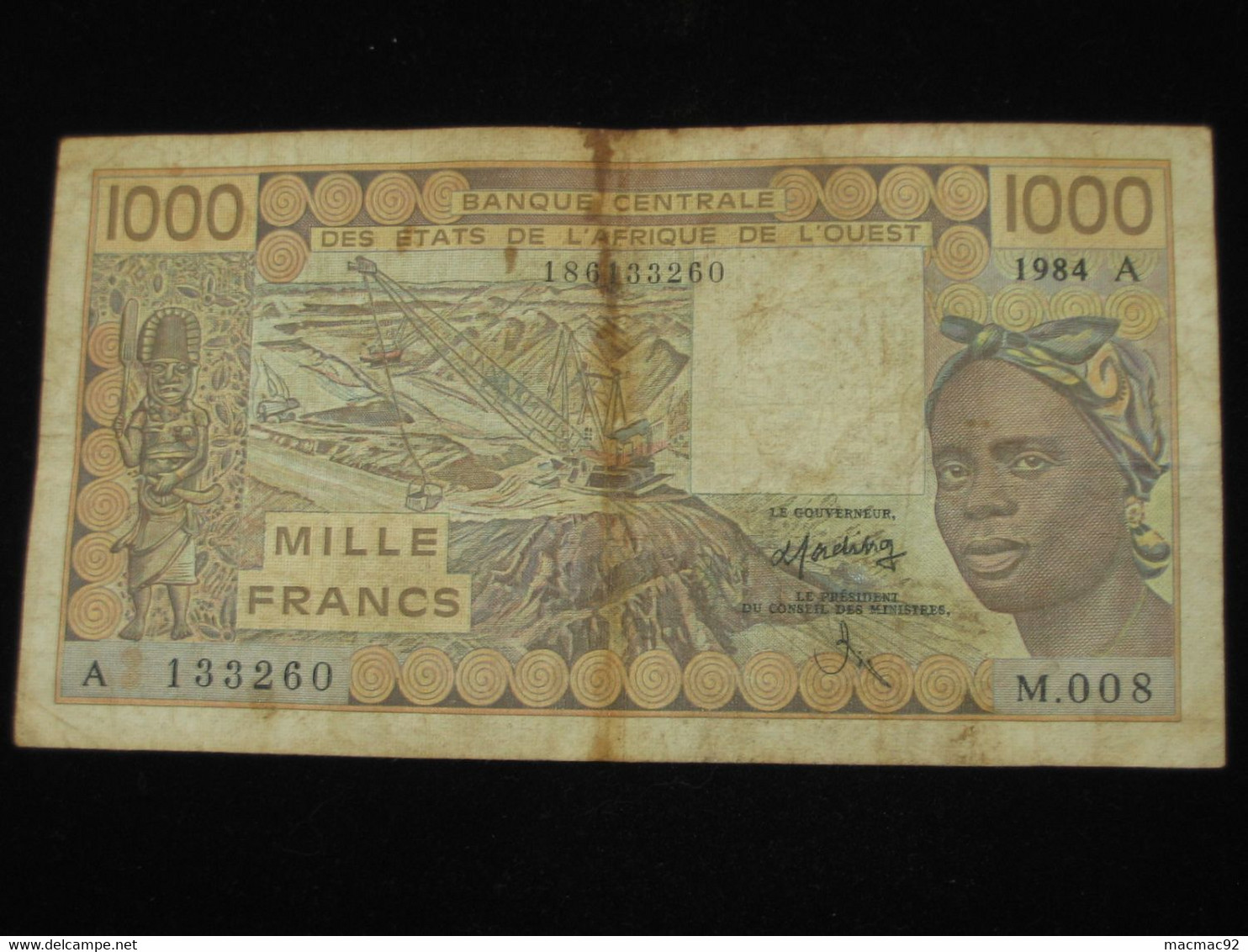 COTE D'IVOIRE - 1000 Francs 1984 A - Banque Centrale Des états De L'Afrique De L'ouest  **** ACHAT IMMEDIAT **** - Côte D'Ivoire