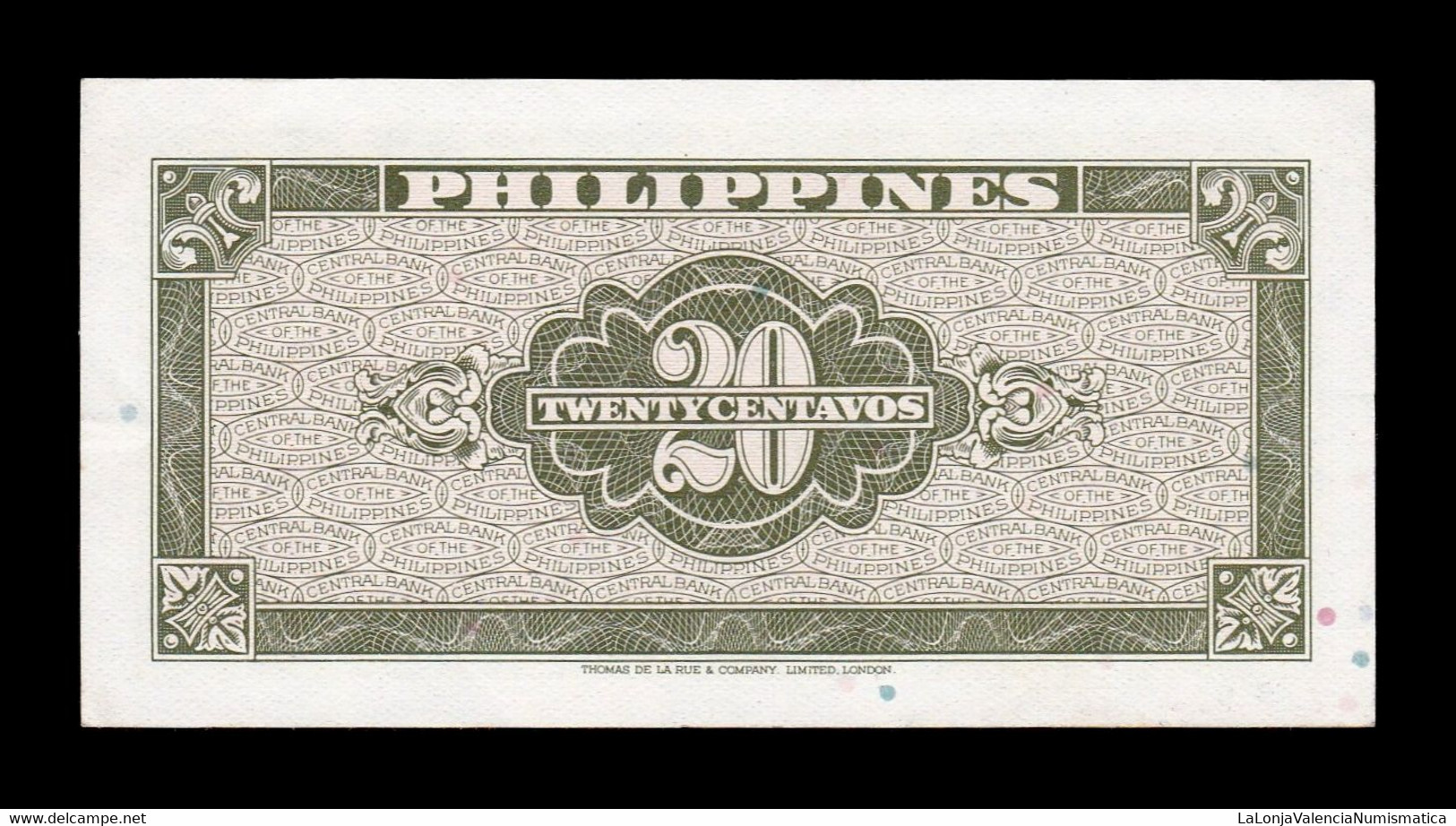 Filipinas Philippines 20 Centavos ND (1949) Pick 130a SC- AUNC - Philippines