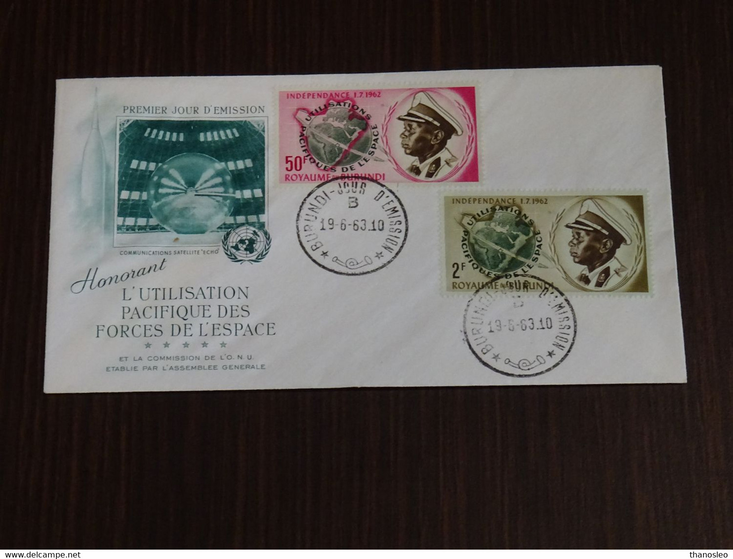 Burundi 1963 Space FDC VF - Lettres & Documents