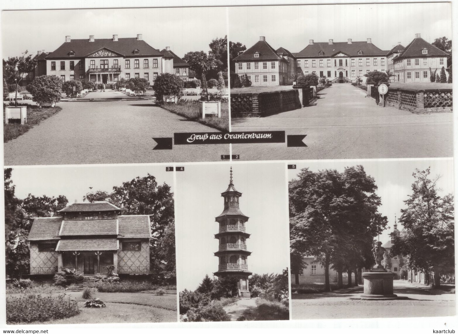 Oranienbaum: Teehäuschen, Glockenturm, Schloß (Hist. Staatsarchiv), Museum Und Bibliothek, Pagode - (D.D.R.) - Oranienburg