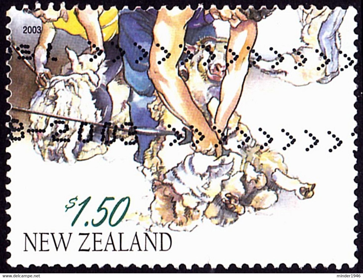 NEW ZEALAND 2003 $1.50 Multicoloured, Chinese New Year-Year Of The Sheep-Shearer SG2569 FU - Gebruikt