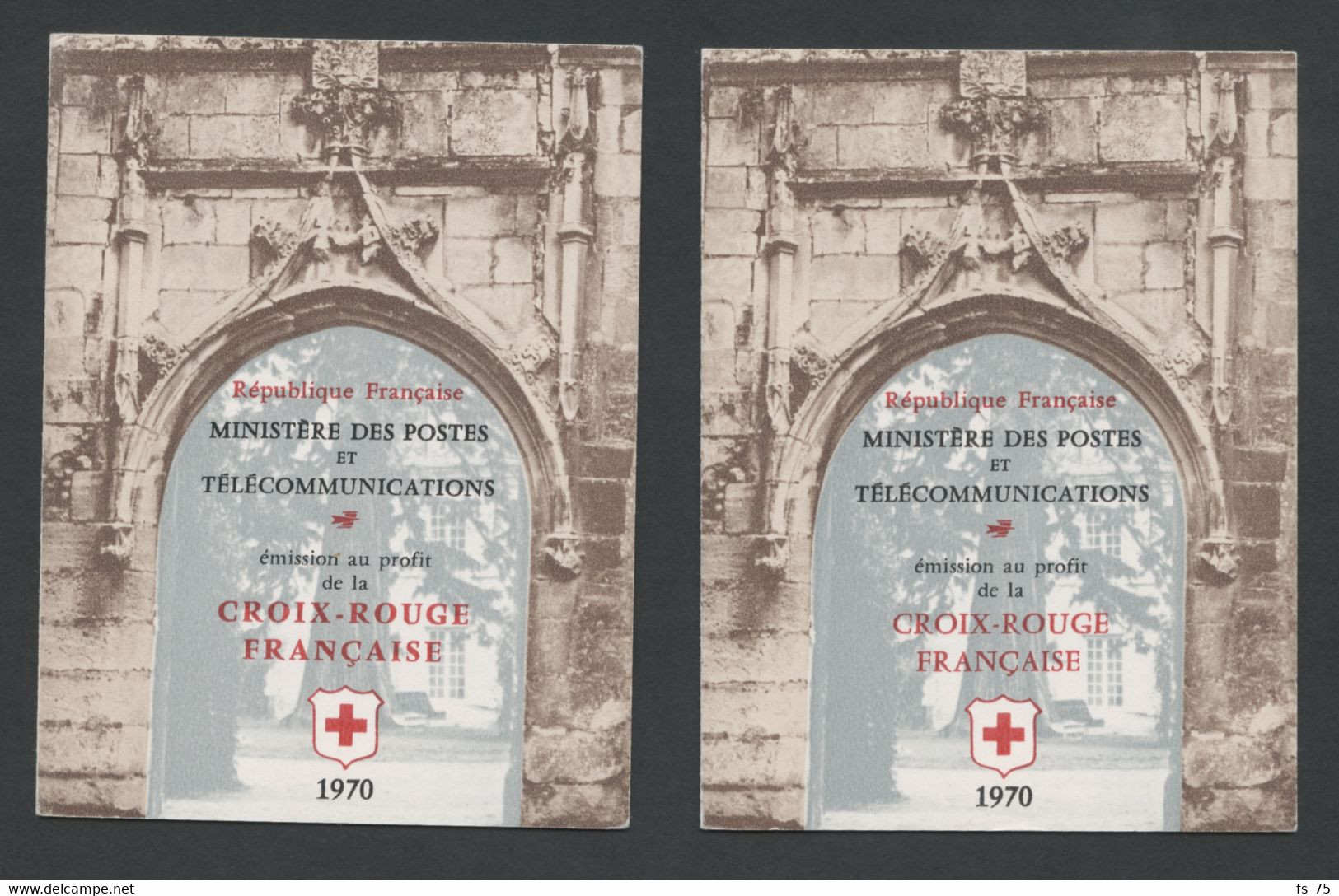 FRANCE - CARNETS N°2019 ET 2019a CROIX ROUGE 1970 - INSCRIPTIONS SUR LA COUVERTURE DE 32MM ET 27MM - Red Cross