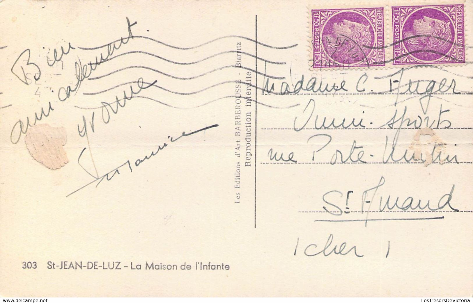 CPA - 64 - SAINT JEAN DE LUZ - La Maison De L'infante - Bateaux - Saint Jean De Luz