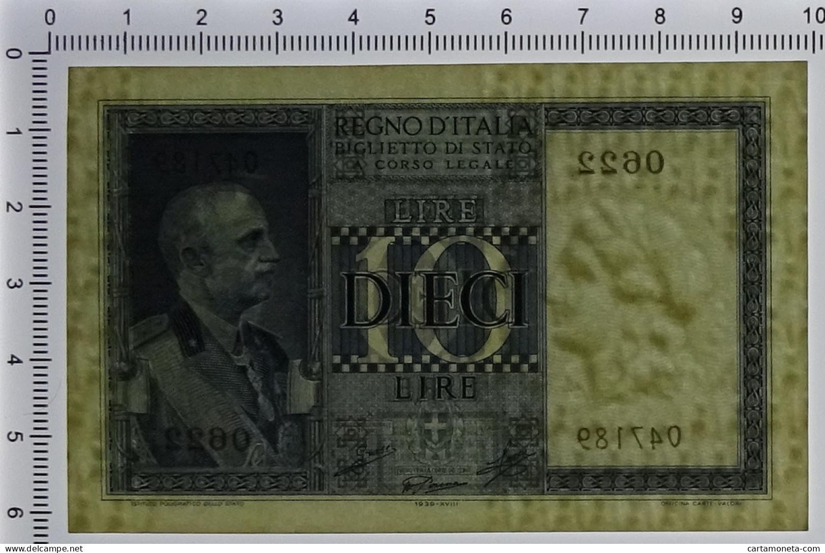 10 LIRE BIGLIETTO DI STATO VITTORIO EMANUELE III FASCIO 1939 XVIII QFDS - Sonstige