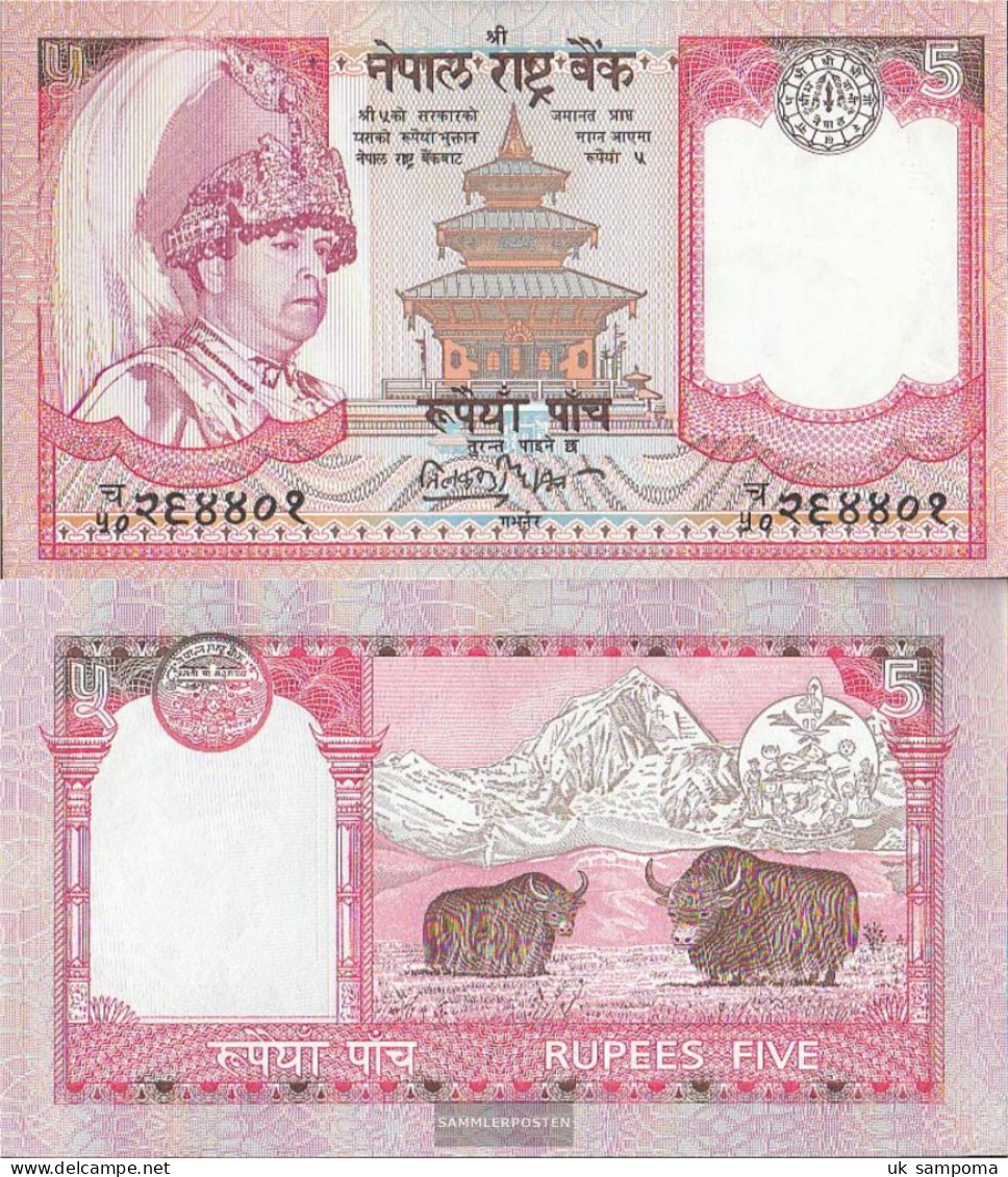 Nepal Pick-number: 46, Signature 15 Uncirculated 2002 5 Rupees - Népal