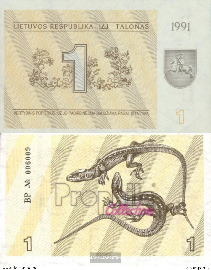 Lithuania Pick-number: 32b Uncirculated 1991 1 Talonas - Litouwen