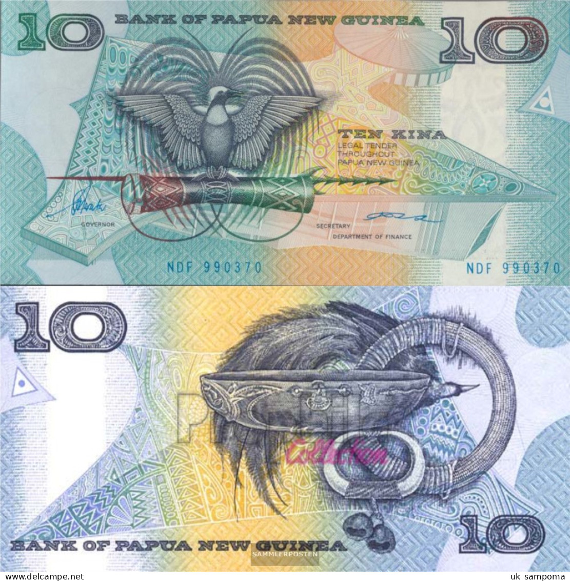 Papua-Guinea Pick-number: 9c Uncirculated 1988 10 Kina - Papua Nuova Guinea