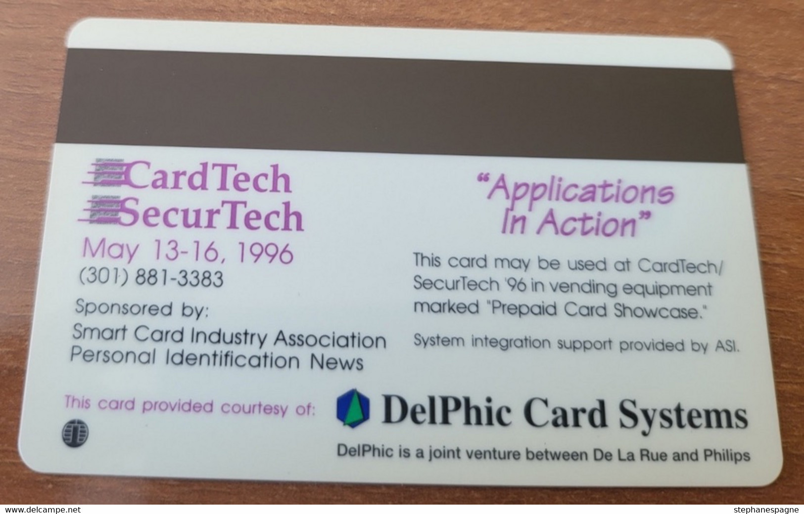 DELPHIC CARD SYSTEMS   CARD TECH 96     EXHIBITION - Cartes à Puce