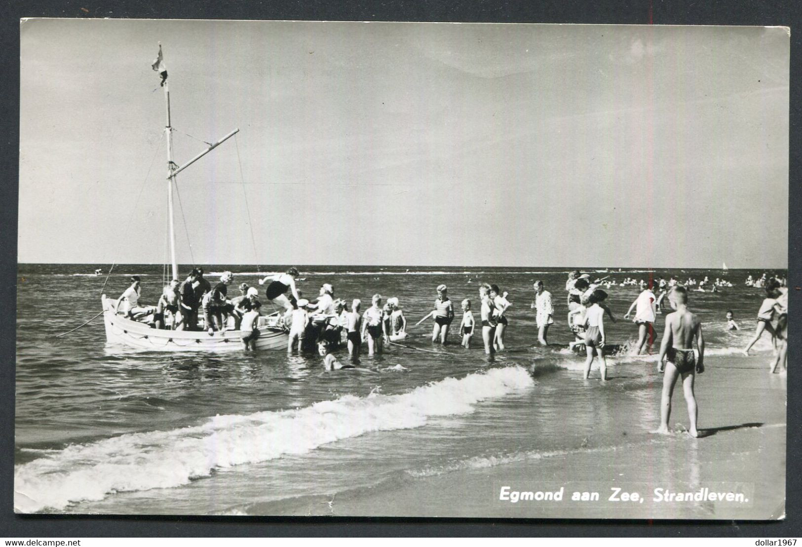 Egmond Aan Zee , Strandleven  - Used  1962- 2 Scans For Condition.(Originalscan !!) - Egmond Aan Zee