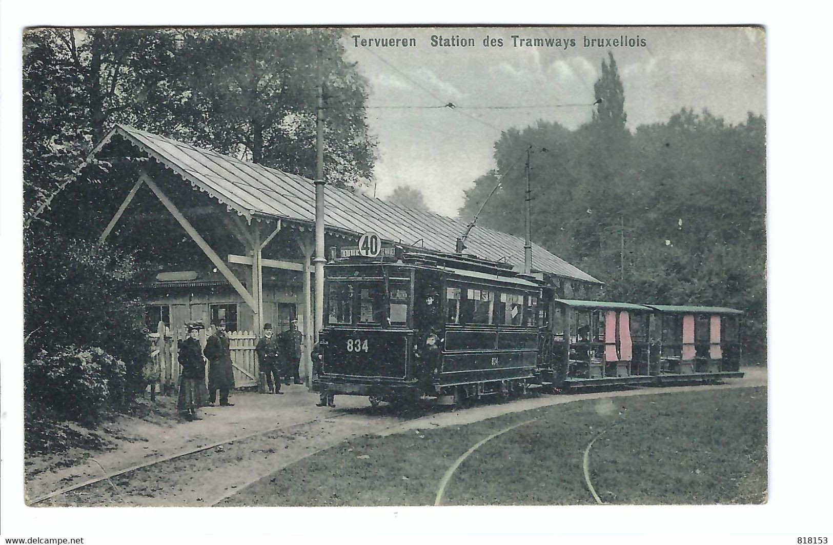 Tervuren  Tervueren  Station Des Tramways Bruxellois POSTES MILITAIRES BELGIQUE 1919 - Tervuren