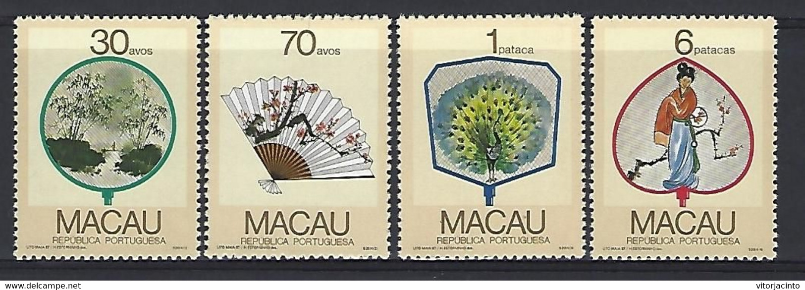 PORTUGAL - Macau 1987 - Regional Fans - Mint Set - Ungebraucht