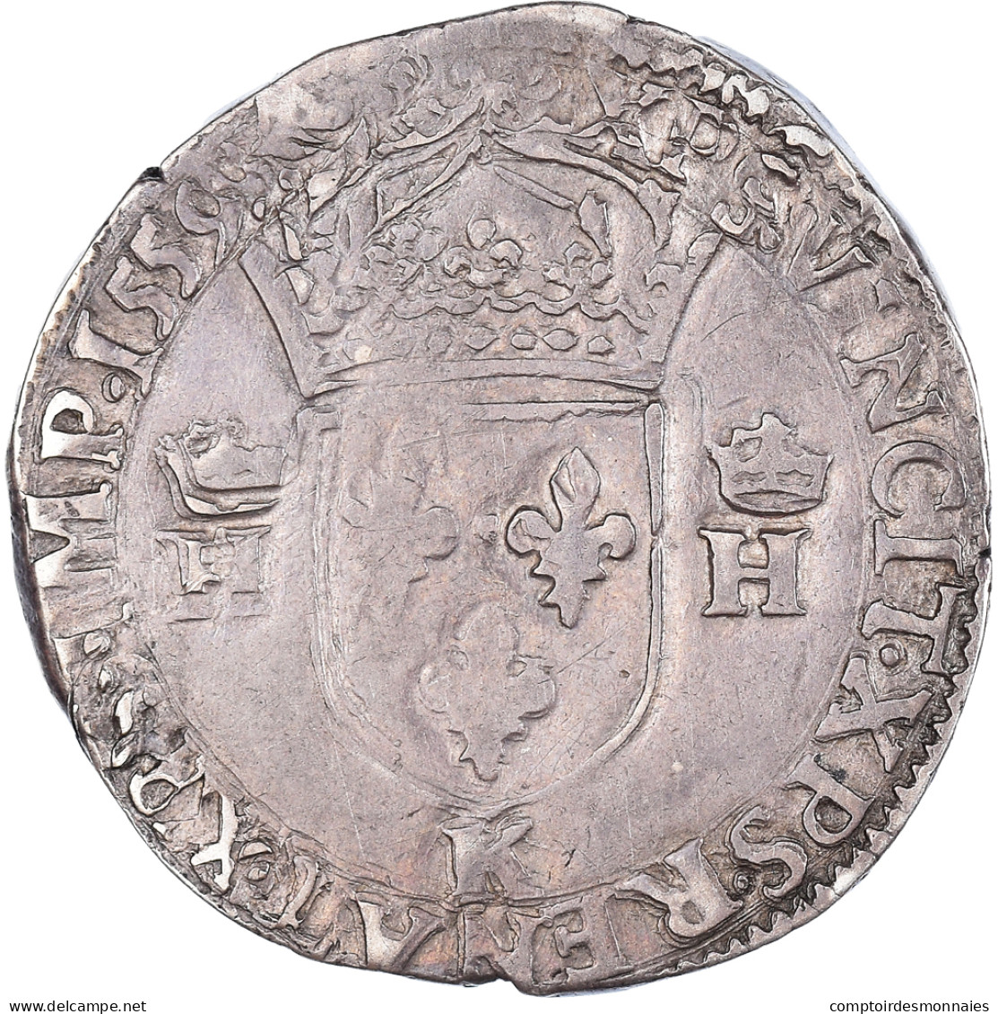 Monnaie, France, Henri II, Teston à La Tête Nue, 1559, Bordeaux, TB, Argent - 1547-1559 Heinrich II.