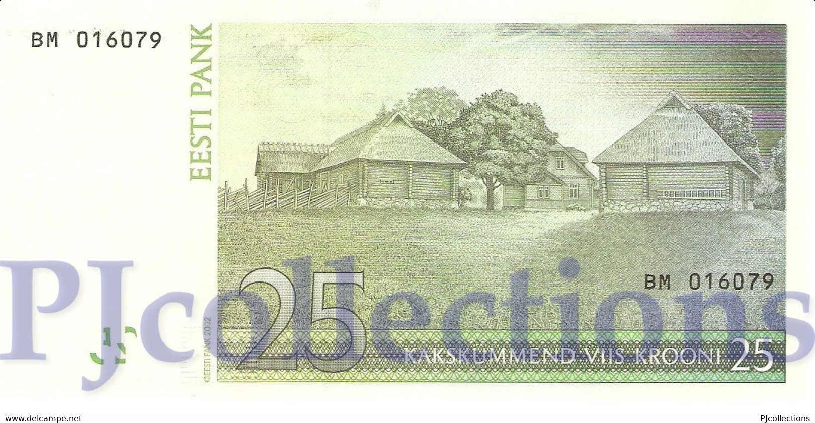 ESTONIA 25 KROONI 2002 PICK 84a UNC - Estonie