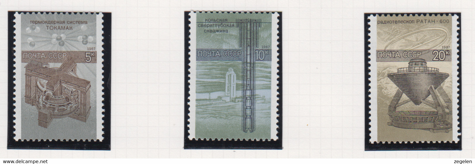 Sowjet-Unie USSR Jaar 1987 Michel-nr. 5774/5776 ** - Sonstige & Ohne Zuordnung