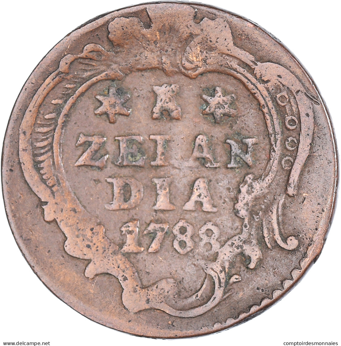 Monnaie, Pays-Bas, ZEELAND, Duit, 1788, Middelbourg, TTB, Cuivre, KM:101.1 - …-1795 : Période Ancienne