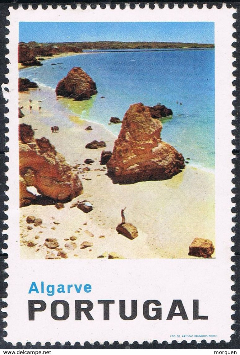 Viñeta Label ALGARVE (Portugal). Vista De Las Playas ** - Nuevos