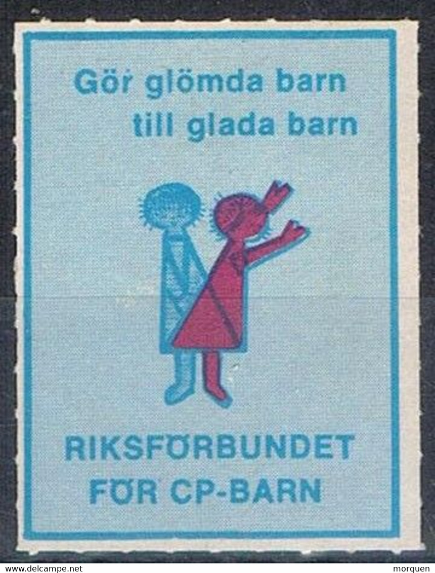 Viñeta Label  DANMARK (Dinamarca) , Asociaion Nacional Niños, Beneficencia * - Abarten Und Kuriositäten