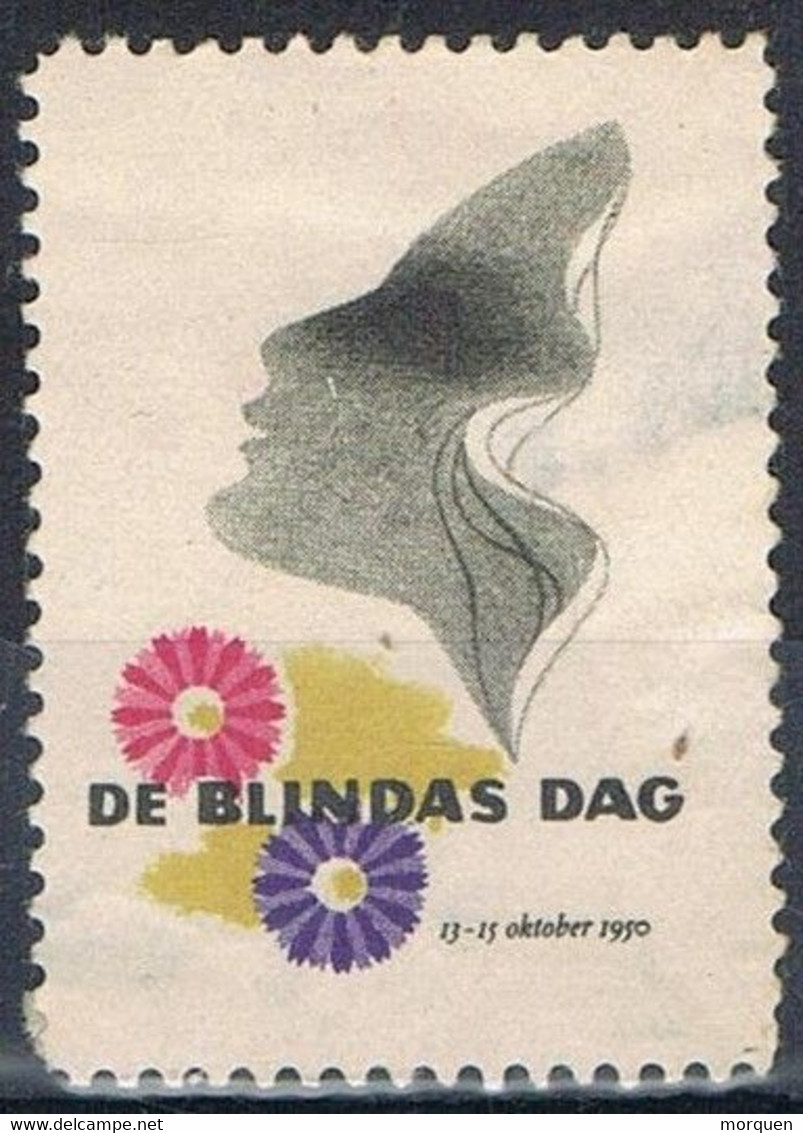Viñeta Label  DANMARK (Dinamarca) , Das Blindas Dag, Dia De Los Ciegos, Beneficencia * - Plaatfouten En Curiosa
