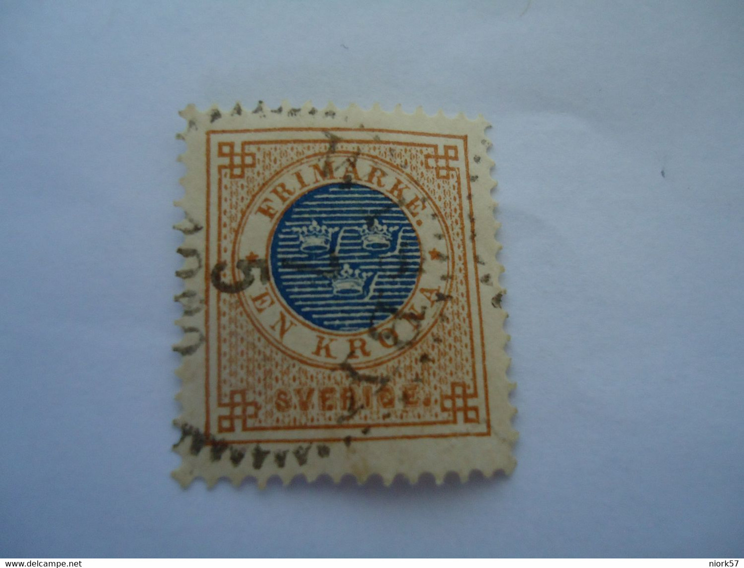 SWEDEN  USED   STAMPS  1872  1 KR    WITH  POSTMARK - Andere & Zonder Classificatie