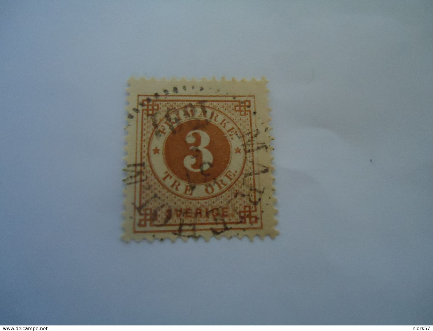 SWEDEN  USED   STAMPS  1872 3 ORE    WITH  POSTMARK - Andere & Zonder Classificatie