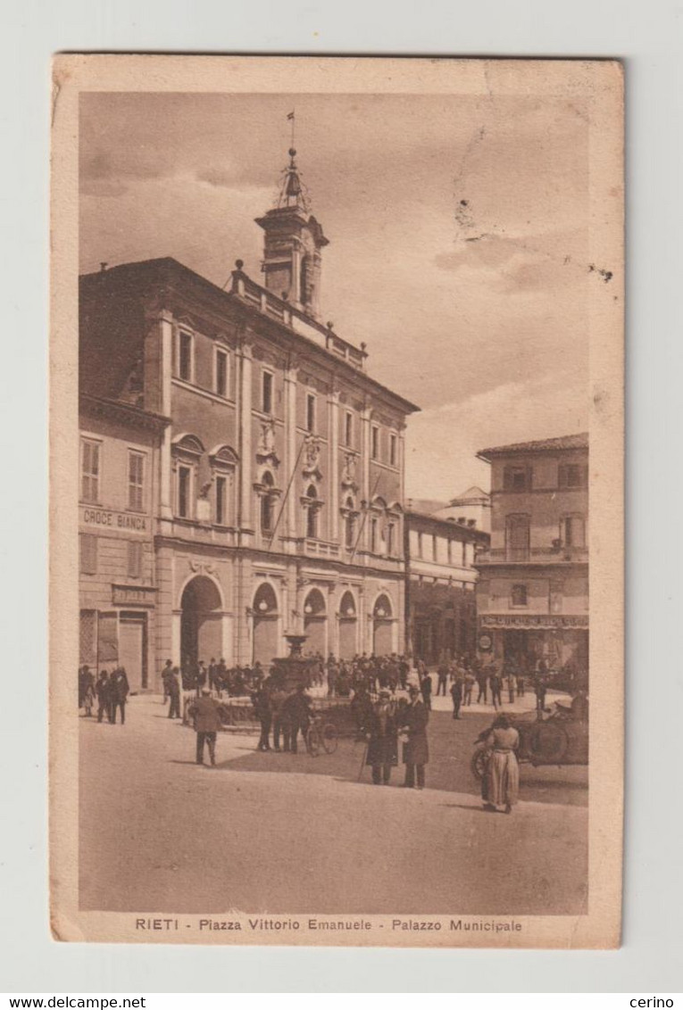 RIETI:  PIAZZA  VITTORIO  EMANUELE  -  PALAZZO  MUNICIPALE  -  FOTO  -  FP - Rieti