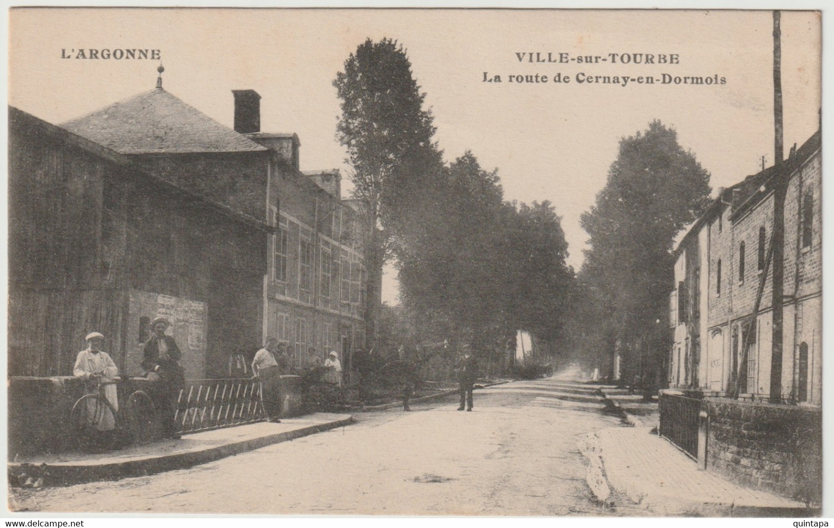 51 - Ville Sur Tourbe - L'Argonne - La Route De Cernay En Dormois - Animation - Ville-sur-Tourbe