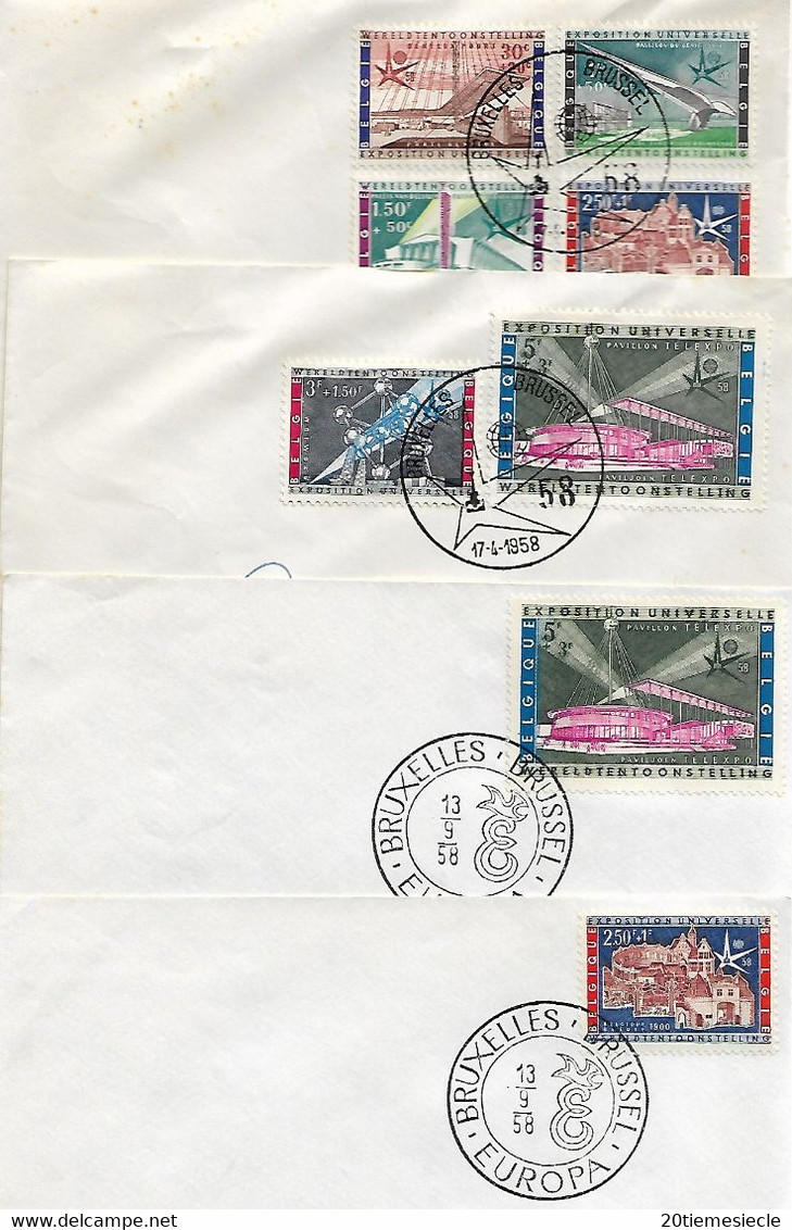 Belgique-België 22 Documents Exposition Universelle Bruxelles 1958