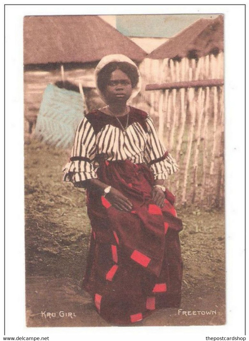 West Africa SIERRA LEONE Freetown - Kru Girl Ethic Glamour GLAMOR Coloured Postcard Unused By Pickering & Berthoud - Sierra Leona