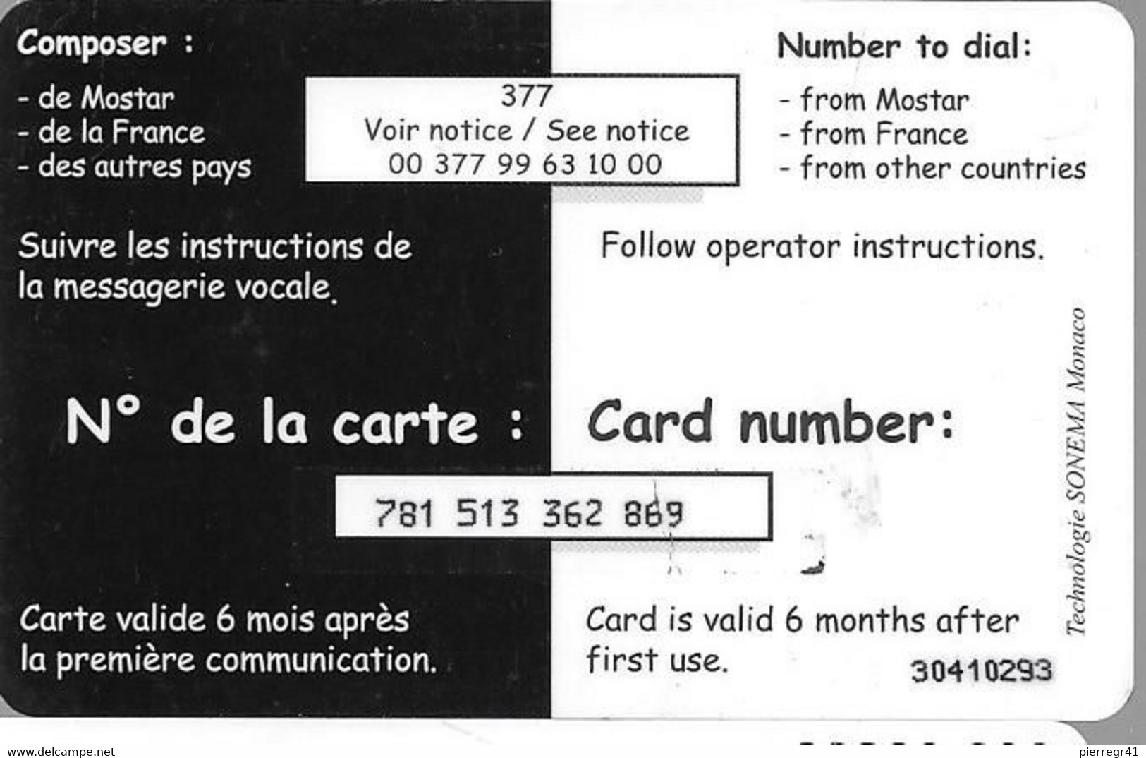 CARTE-PREPAYEE-MILITAIRE- ECOPHONING-DIVISION SALAMANDE-VERT FONCE-20000Ex-TBE - Militär