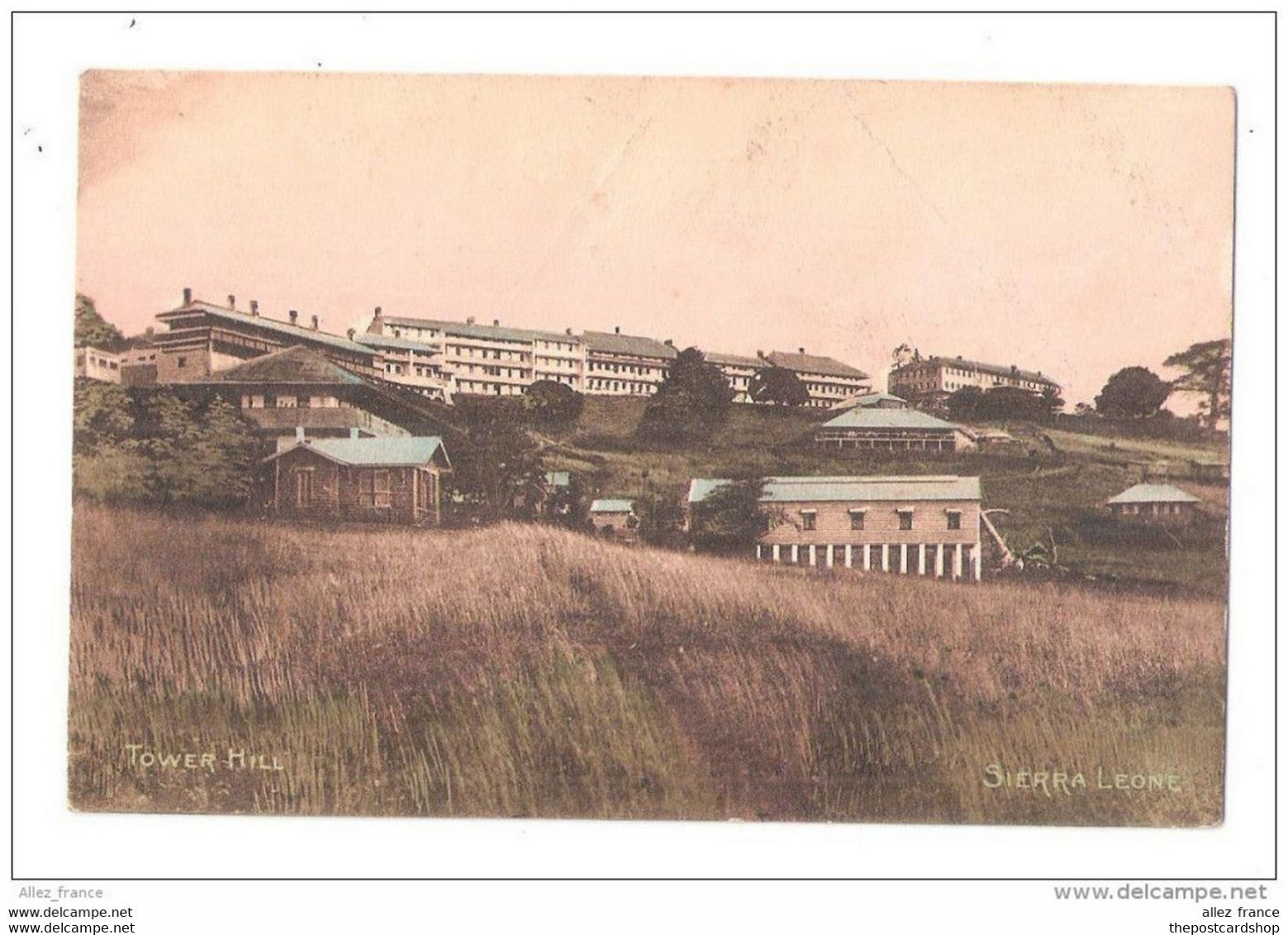 Africa Sierra Leone Tower Hill Barracks Freetown Coloured Postcard Unused By Pickering & Berthoud - Sierra Leona