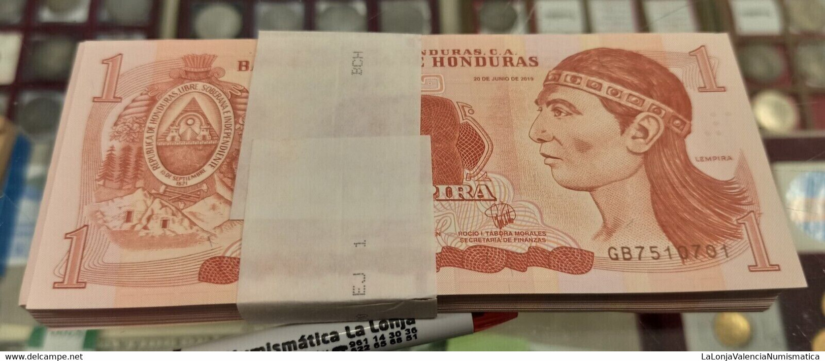 Honduras Taco 100 Billetes 1 Lempira 2019 Pick 96d SC UNC - Honduras