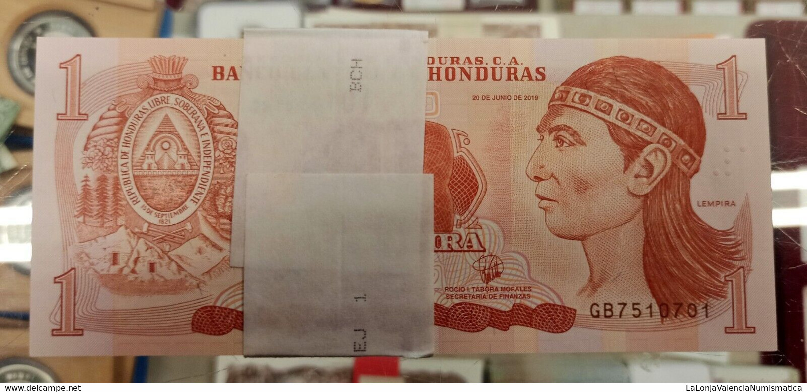 Honduras Taco 100 Billetes 1 Lempira 2019 Pick 96d SC UNC - Honduras