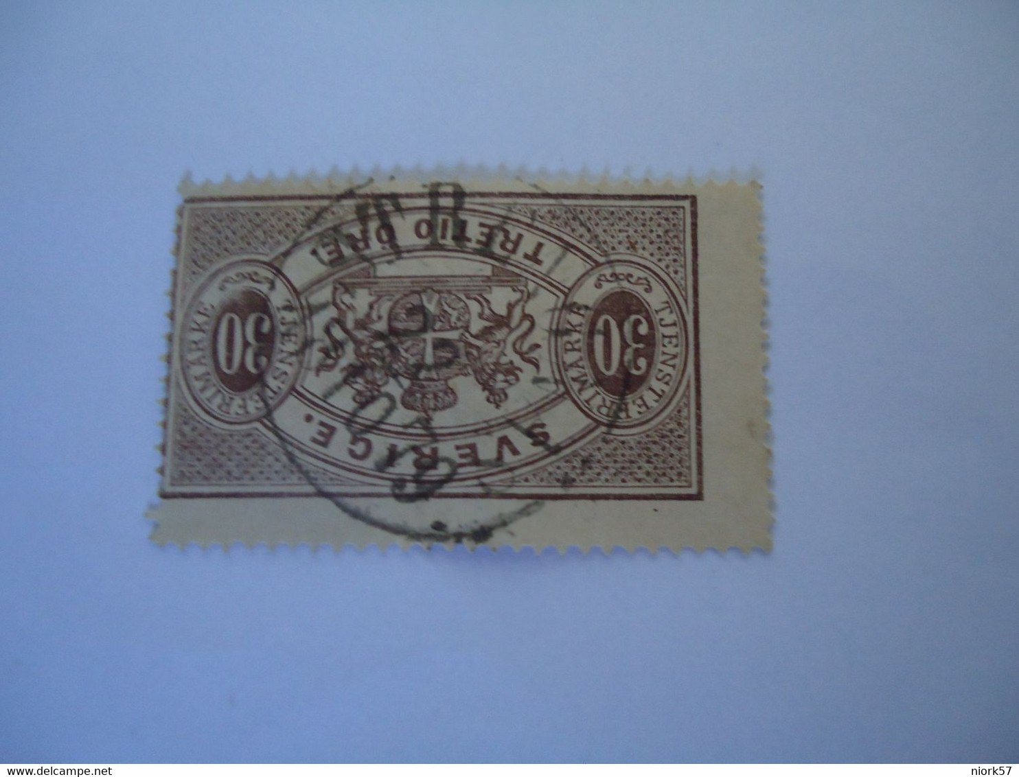 SWEDEN  USED    STAMPS OFFICIAL  1874 WITH  POSTMARK - Autres & Non Classés