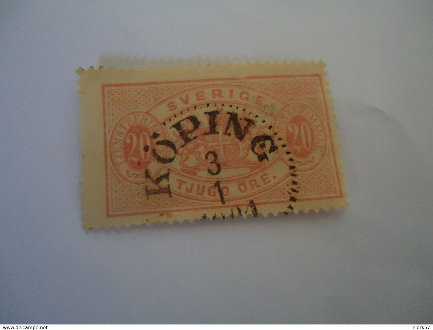 SWEDEN  USED    STAMPS OFFICIAL  1874 WITH  POSTMARK - Andere & Zonder Classificatie