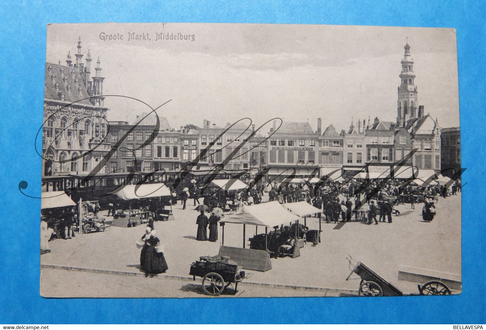 Middelburg Grote Markt. Marktdag. N° 6973 Uitg. F.B. Den Boer-1911 - Middelburg