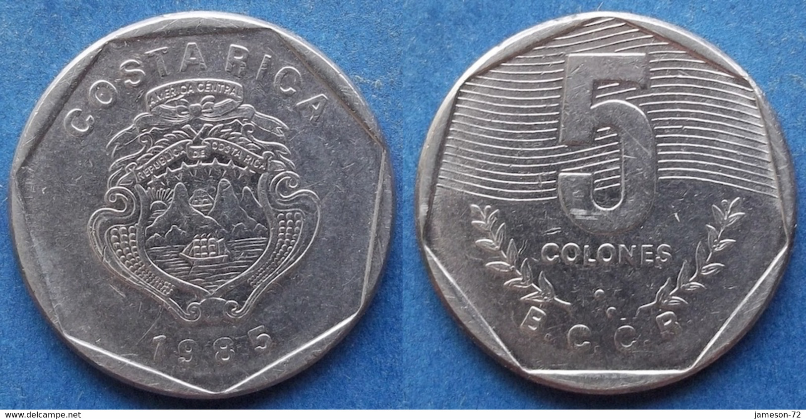 COSTA RICA - 5 Colones 1985 KM# 214.2 Monetary Reform (1920) - Edelweiss Coins - Costa Rica