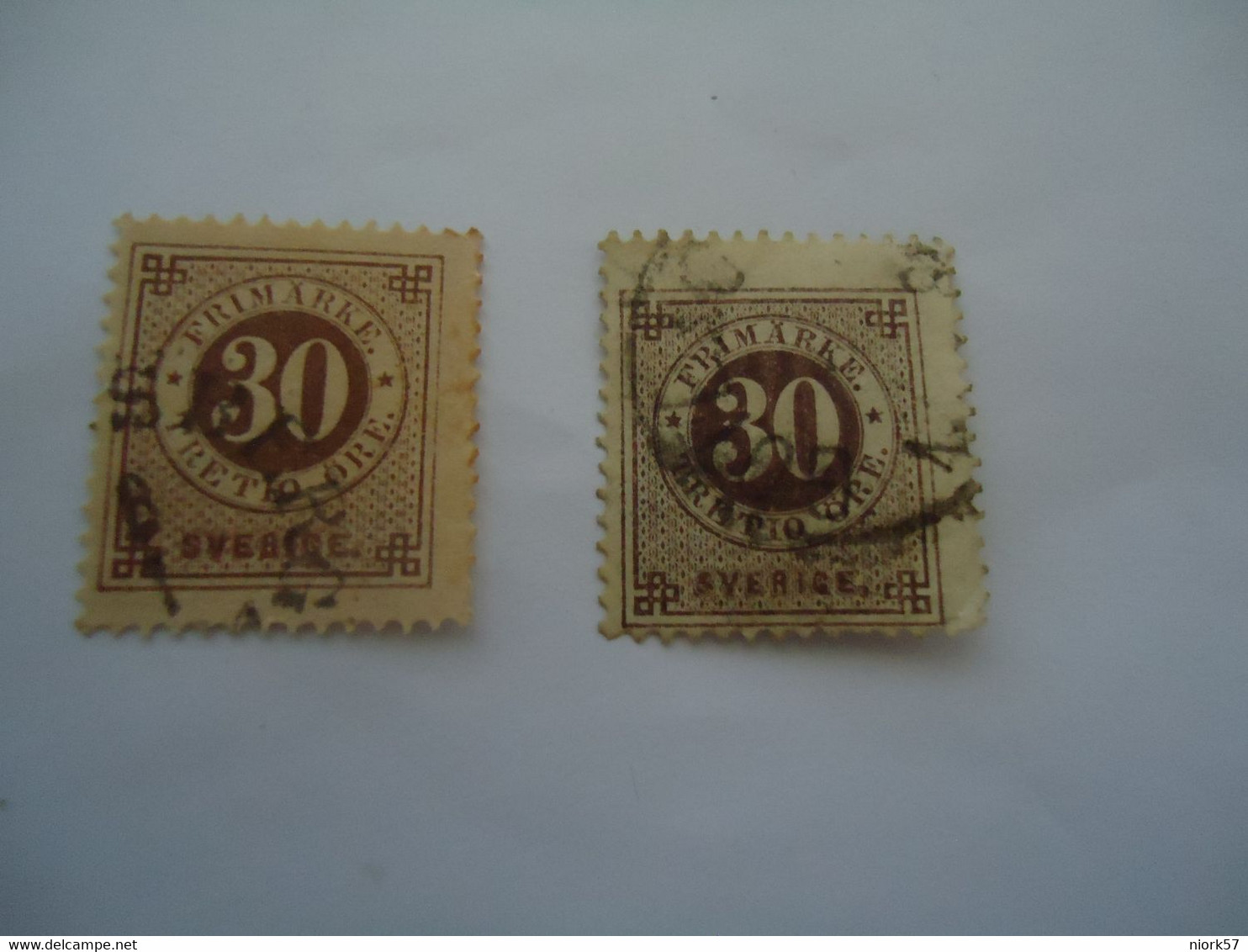 SWEDEN  USED     STAMPS   1872   WITH  POSTMARK  DIFFERENT COLOUR - Andere & Zonder Classificatie