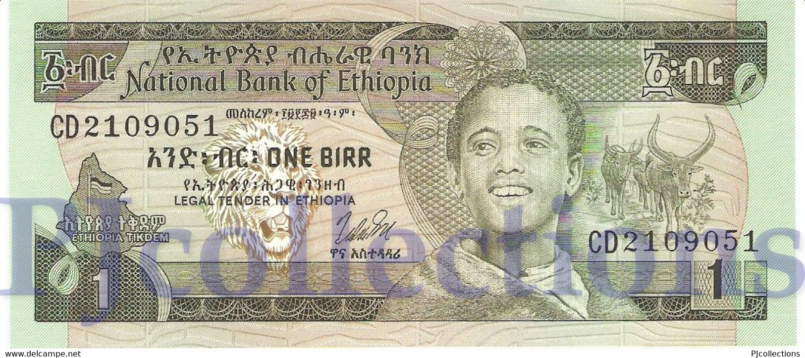 ETHIOPIA 1 BIRR 1978 PICK 30b UNC - Ethiopia