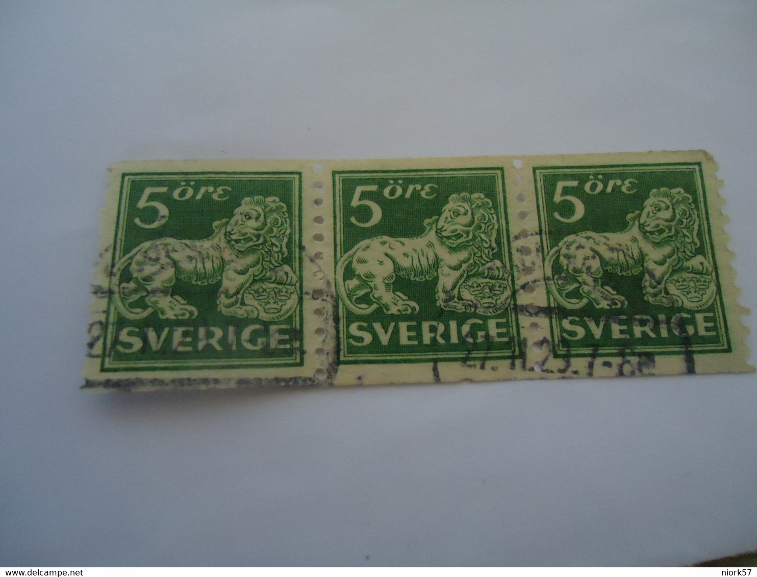 SWEDEN  USED     STAMPS   LIONS SE TENANT - Altri & Non Classificati