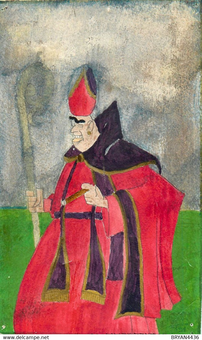 " PRINCE RELIGIEUX " - 1991 - PEINTRE; JEFTEREX - ACRYLIQUE & Divers Technique (30 X 18 Cm) - SUR CANSON - Acryl