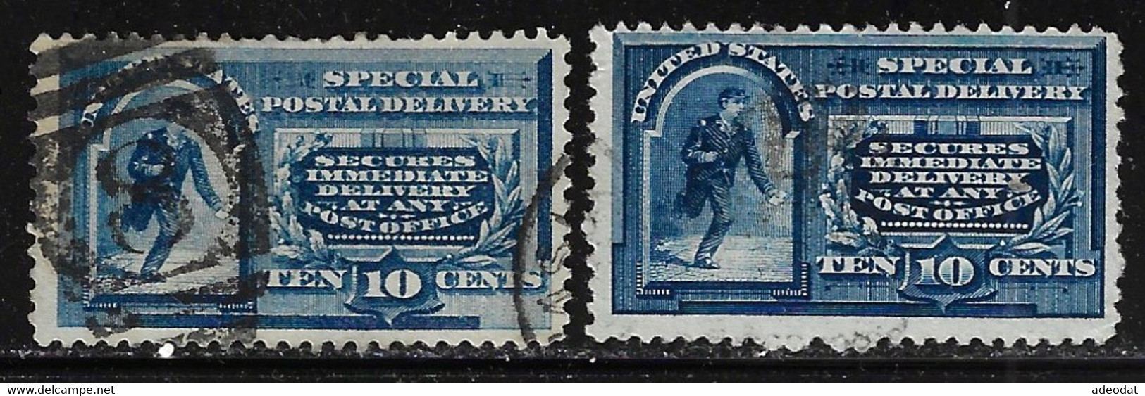 UNITED STATES 1885 SPECIAL DELIVERY SCOTT E1,E4 USED CV US$125. - Special Delivery, Registration & Certified