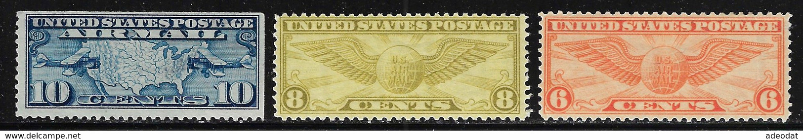 UNITED STATES 1926, 1932, 1934 SCOTT C7, C17, C19 MH - 1b. 1918-1940 Neufs