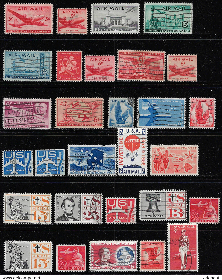 UNITED STATES 1946... SCOTT C32...C68 29 STAMPS CANCELLED - 2a. 1941-1960 Usados