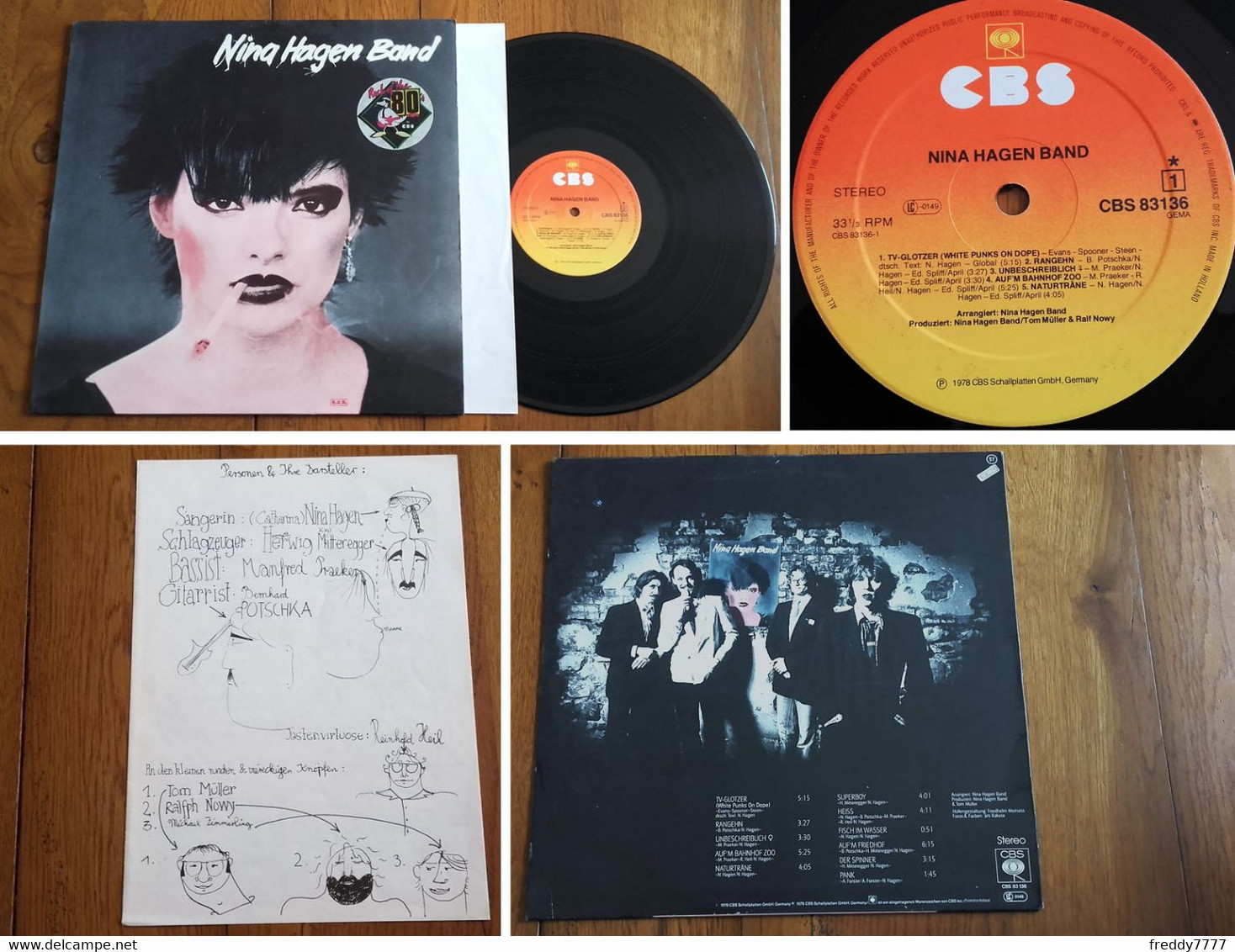 RARE Dutch LP 33t RPM (12") NINA HAGEN BAND (1978) - Punk