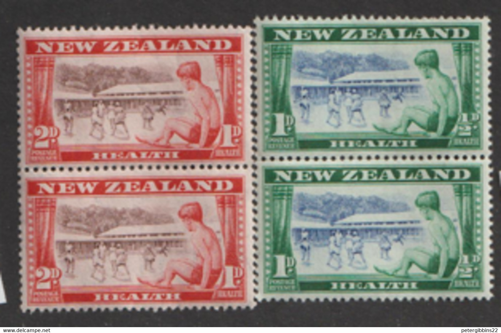 New Zealand  1946   SG  696-7  Health Stamps  Unmounted Mint  Pairs - Unused Stamps