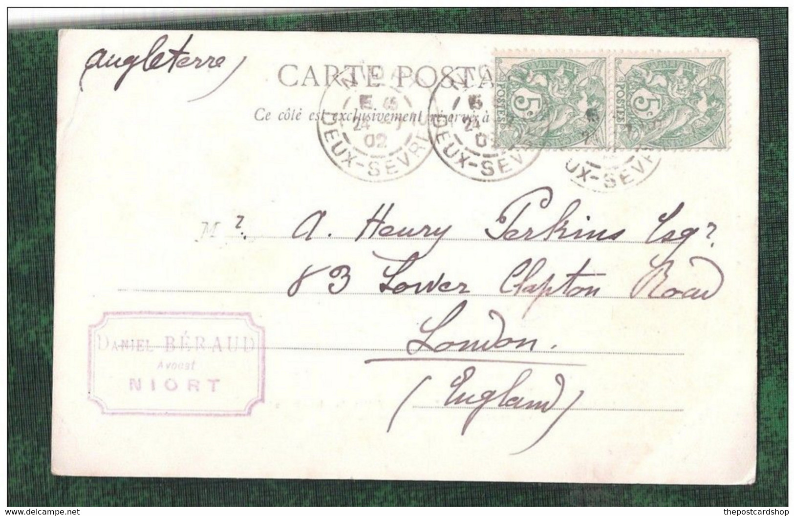 CPA 79 N°340 LA MOTHE STE HERAYE VALLEE DE CHAMBRILLE DOS SIMPLE DANIEL BERAUD AVOCAT NIORT Postmark Stamps - La Mothe Saint Heray