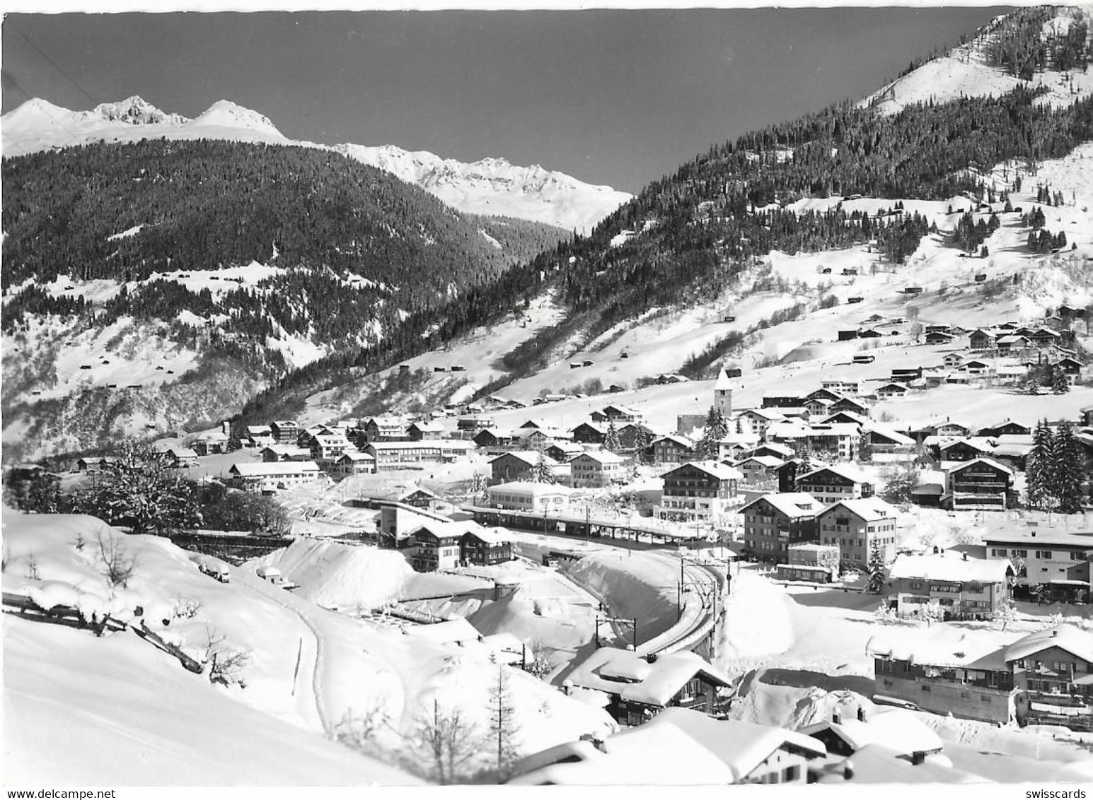 KLOSTERS Im Winter, Mit Bahnhof 1962 - Klosters